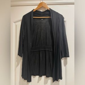 Women’s Black Cardigan Layering Business Just Below the Elbow Sleeve